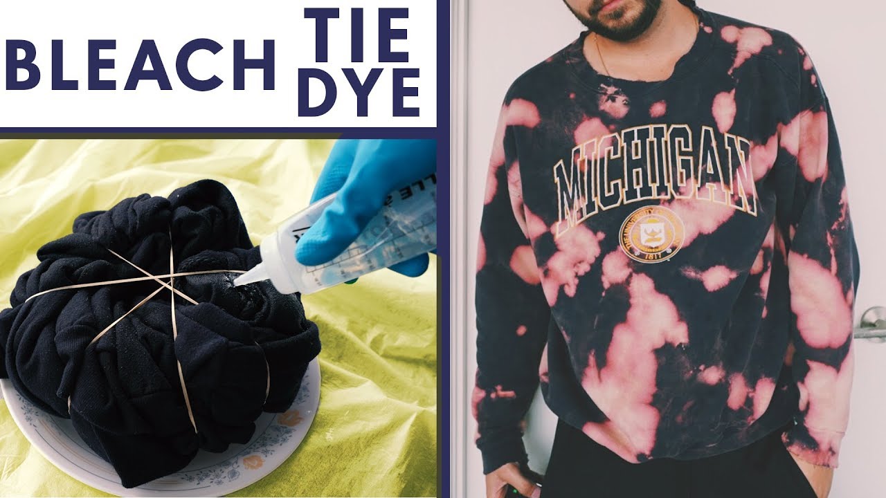 how to bleach tie dye a sweatshirt